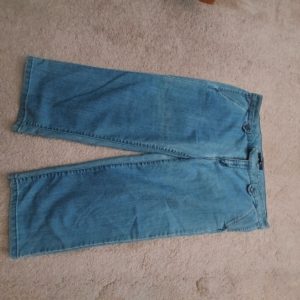 Denim crop pants